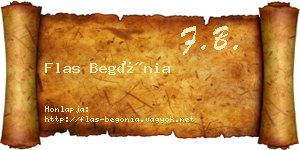 Flas Begónia névjegykártya